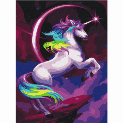 Товари для малювання - Картина за номерами Brushme Казковий веселковий єдиноріг (RBS36214)