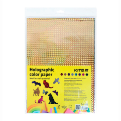 Канцтовари - Папір кольоровий голографічний Kite 8 аркушів А4 (K22-426)