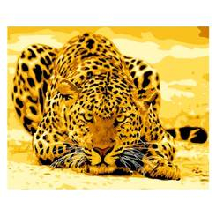Товары для рисования - Картина по номерам Идейка Леопард притаился (КН305)