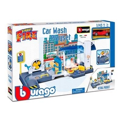 Автотреки, паркинги и гаражи - Игровой набор Bburago Автомойка с автомоделью 1:43 (18-30406)