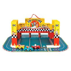 Настільні ігри - Набір іграшковий Гран Прі: траса-пазл трибуна+3 машинки (J08554)