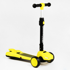 Самокати - Самокат триколісний складане кермо світло звук дим Best Scooter MAXI 60 кг Yellow (111440)
