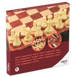 Настільні ігри - Магнітні шахи-шашки-нарди Cayro з відсіками для зберігання фігур (446)