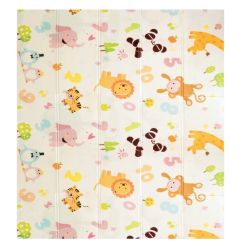 Розвивальні килимки - Дитячий складний килимок Poppet Малятко жираф та Цифри тварини 200 х 180 см (2036036)