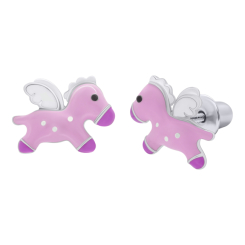 Ювелірні прикраси - Сережки UMa&UMi Magic pets Пегас рожеві (2210000006041)