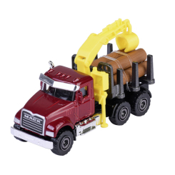 Транспорт и спецтехника - ​ Автомодель Majorette Премиум Ферма Грузовик Mack Granite с краном и бревнами (8503000000/6)