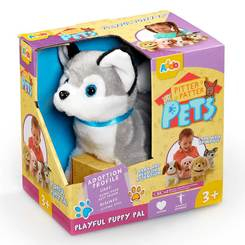 Мягкие животные - Интерактивная игрушка Addo Pitter patter pets Щенок серый звук (315-11121/4)
