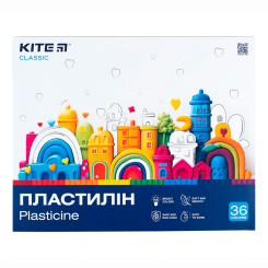 Наборы для лепки - Восковой пластилин Kite Classic 36 цветов (K-078) Наборы для лепки - Восковой пластилин Kite Classic 36 цветов (K-078)