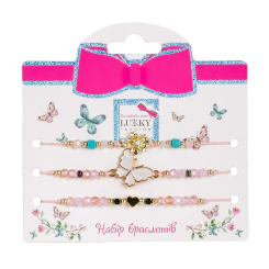 Бижутерия и аксессуары - Набор браслетов Lukky Fashion С розовыми бабочками (T24604) Бижутерия и аксессуары - Набор браслетов Lukky Fashion С розовыми бабочками (T24604)