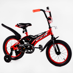 Велосипеды - Детский велосипед звоночек доп колеса Corso 14" Jet Set Red (116183)