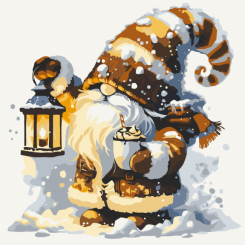 Товары для рисования - Картина по номерам Art Craft Зимний гномик 40 х 40 см (15127-AC)