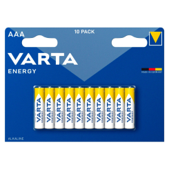 Аккумуляторы и батарейки - Батарейки VARTA Energy AAA BLI 10 штук алкалиновые (4008496674367)