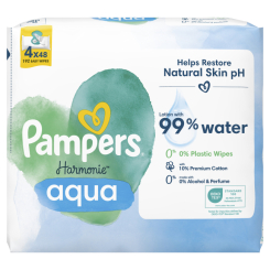 Товари для догляду - Вологі серветки Pampers Harmonie aqua 4х48 шт (8006540556139)