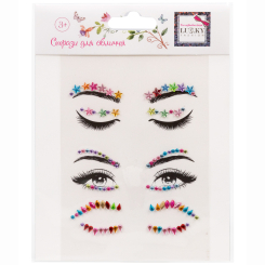 Косметика - Стрази для обличчя Lukky Різнокольорові самоцвіти (T24141)