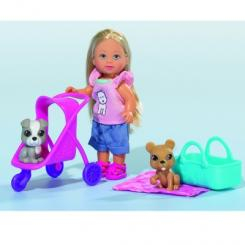 Куклы - Кукла Ева с коляской и домашними любимцами Simba (5733080)