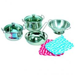 Детские кухни и бытовая техника - Набор нержавеющей посуды (83392)
