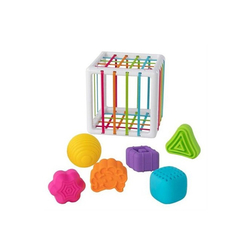 Развивающие игрушки - Куб-сортер Fat Brain Toys со стенками-шнурочками InnyBin (F251ML)