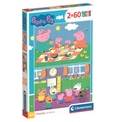 Пазли - Пазл Clementoni Peppa Pig 2 по 60 елементів (24793) Пазли - Пазл Clementoni Peppa Pig 2 по 60 елементів (24793)