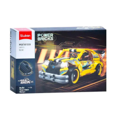 Конструктори з унікальними деталями - Конструктор Sluban Машина жовта 249 деталей (M38-B1333)