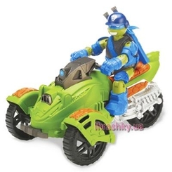 Фигурки персонажей - Боевой транспорт TMNT Трехколесный мотоцикл с фигуркой Лео Ninja Turtles (94004)