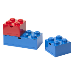 Бокси для іграшок - Набір настільних органайзерів Цеглинки LEGO Lifestyle червоний, синій (43250800) Бокси для іграшок - Набір настільних органайзерів Цеглинки LEGO Lifestyle червоний, синій (43250800)
