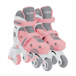 Ролики детские - Роликовые коньки Globber 2 в 1 пастельно-розовые 30-33 (783-210)
