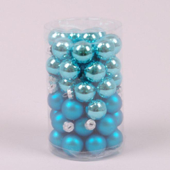 Аксесуари для свят - Кульки скляні Flora D-2,5 см. 48 шт(44528) (MR35663)