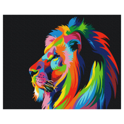 Товари для малювання - Картина за номерами Brushme Веселковий цар звірів (BS3973)
