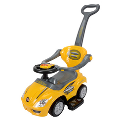Дитячий транспорт - Толокар OCIE Magic car з ручкою жовтий (U-042hY)
