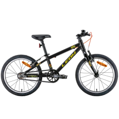 Велосипеди - Велосипед 18" Leon GO Vbr 2022 чорний з жовтим (1786130065)
