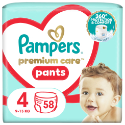 Товари для догляду - Підгузки-трусики Pampers Premium care Maxi 9-15 кг 58 шт (8001090759993)