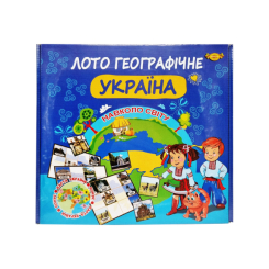 Настільні ігри - Настільна гра "Лото географічне. Навколо світу. УКРАЇНА" Майстер MKB0150 Мапа України (53002)