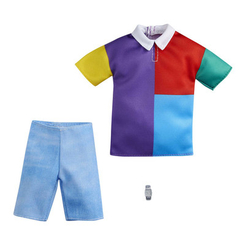 Одежда и аксессуары - Одежда Barbie Модный образ Кена Цветная рубашка и голубые шорты (GWF03/GRC73)