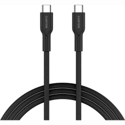 Павербанки - Кабель Canyon OnWire 60CL C-C 60W COLOR Braided 1 м Black (CND-CCAP60AB10B)