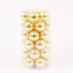 Аксесуари для свят - Кульки скляні Flora D 3,8 см 36 шт Золотистий (44572) (MR62916)