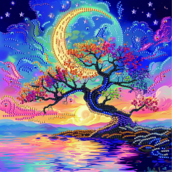 Мозаика - Алмазная мозаика Brushme Дерево в лунном сиянии (BH019)