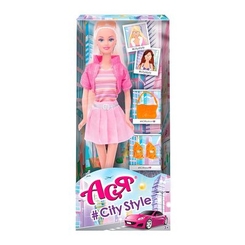 Ляльки - Лялька Ася Стиль великого міста блондинка в спідниці 28 см (35123)