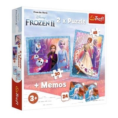Пазлы - Набор Trefl Пазлы 2 в 1 с игрой Мемос Загадкова земля (90814)
