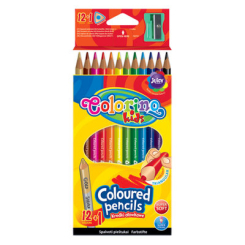 Канцтовари - Олівці кольорові трикутні Colorino 12 кольорів (54706PTR)