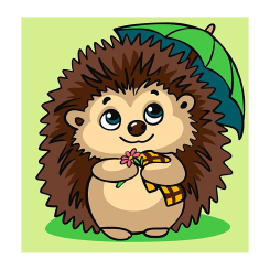 Товари для малювання - Картина за номерами Qbee Їжачок 25 х 25 см (QB900-004)