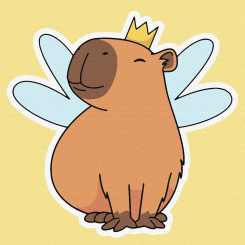 Товари для малювання - Картина за номерами Ідейка Капібара-фея 30х30 см (KHO6748)