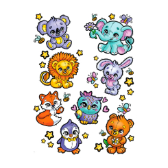 Косметика - Набор тату для тела Arley Sign Плюшевые зверята (1505)