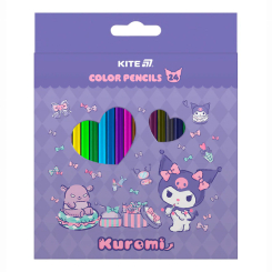 Канцтовари - Олівці кольорові Kite Kuromi 24 кольори (HK25-055)