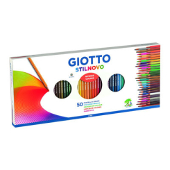 Канцтовари - Олівці кольорові Fila Giotto Stilnovo 50 кольорів із чинкою (25730000)