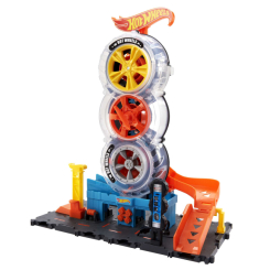 Автотреки - Ігровий набір Hot Wheels City Карколомні трюки в шиномонтажі (HDP02)