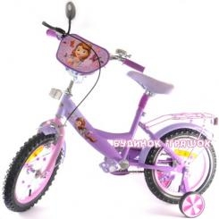 Детский транспорт - Велосипед двухколесный со звонком и зеркалом Sofia the First (SP1401-14)