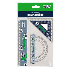 Канцелярські товари - Набір лінійок Yes Football (370709)