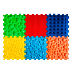 Розвивальні килимки - Масажний килимок Ortek Мікс Пазли 6 елементів (4820264130048)