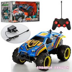 Радиоуправляемые модели - Игрушка машинка на радиоуправлении джип с аккумулятором в комплект Країна Іграшок сине-желтый (1333-2A)