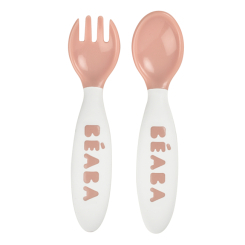 Товары по уходу - Набор столовых приборов Beaba ложка и вилка розовый (913400)